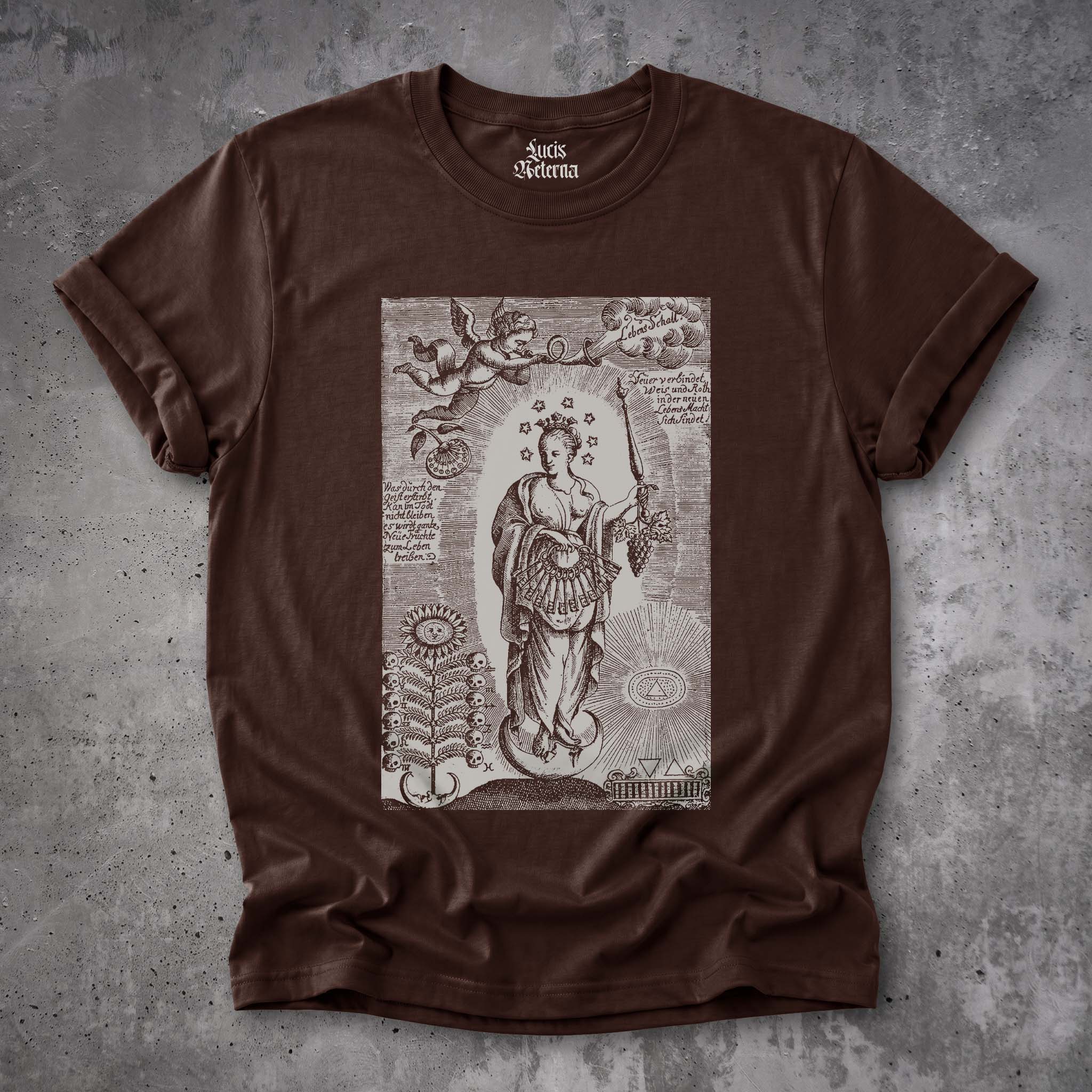 Hermetic Venus - 17th Century Alchemical Oswold Croll Occult Print - Unisex T-shirt - Image 6
