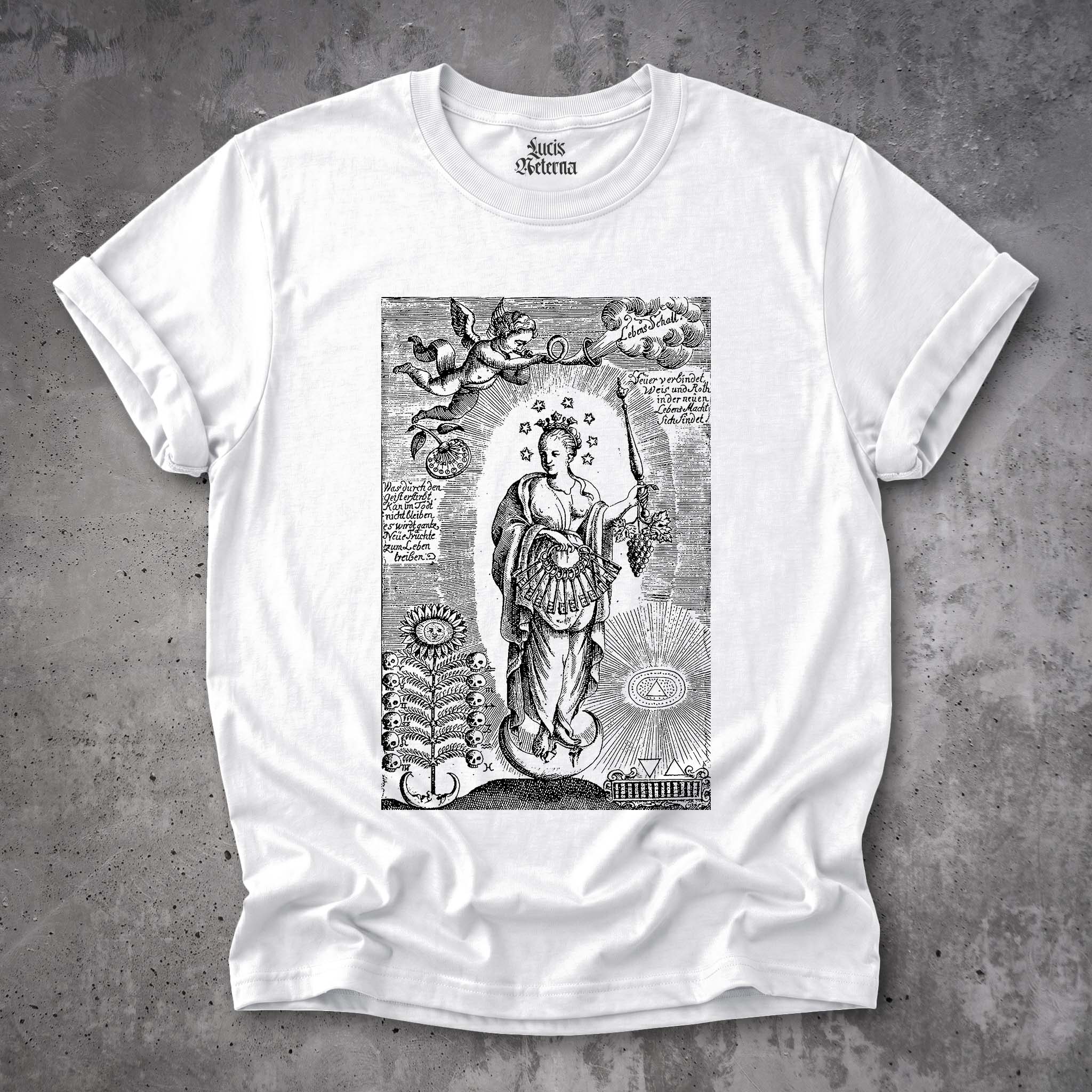 Hermetic Venus - 17th Century Alchemical Oswold Croll Occult Print - Unisex T-shirt - Image 7