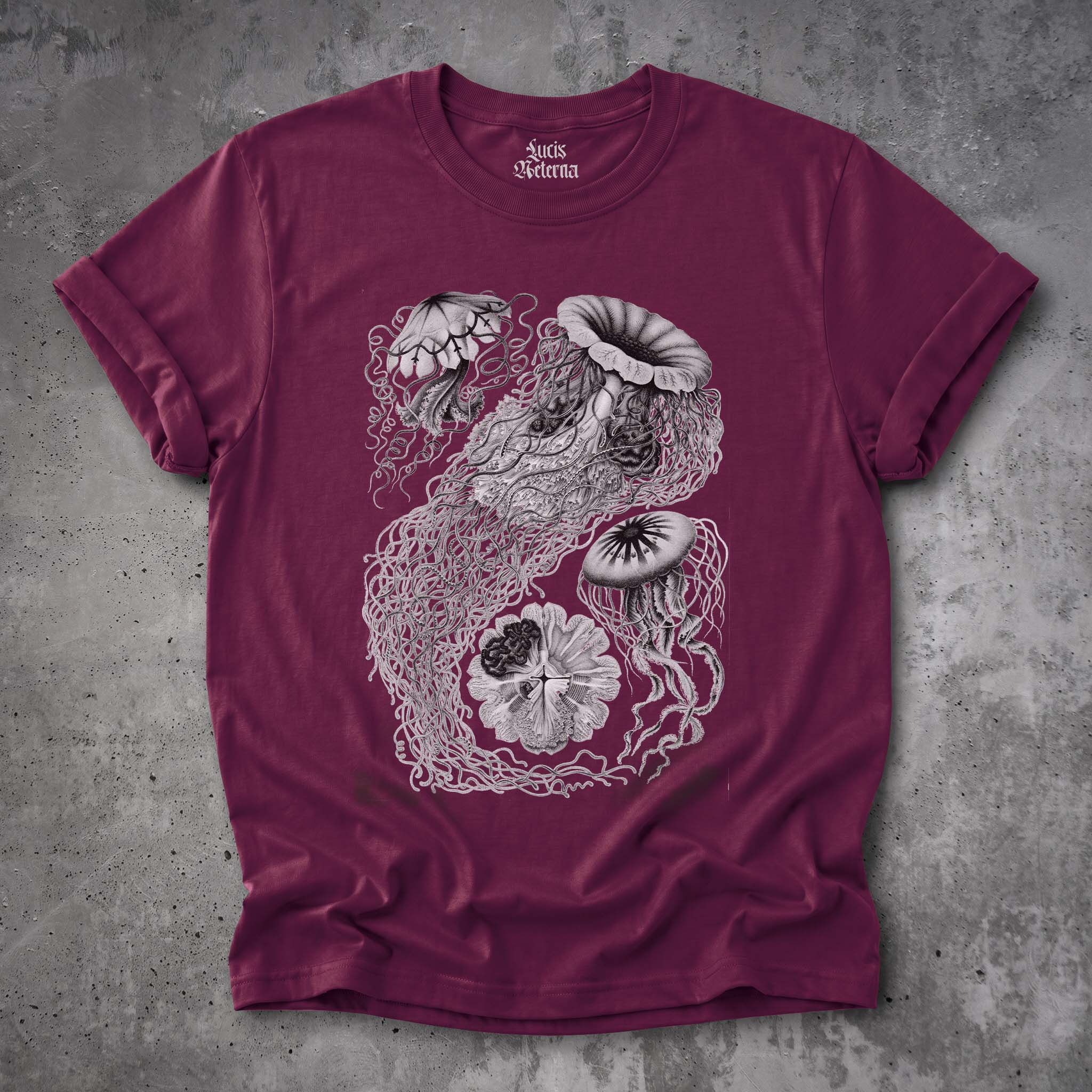 Jellyfish - Ernst Haeckel - Vintage Nature Print - Sea Life - Unisex Tshirt - Image 2