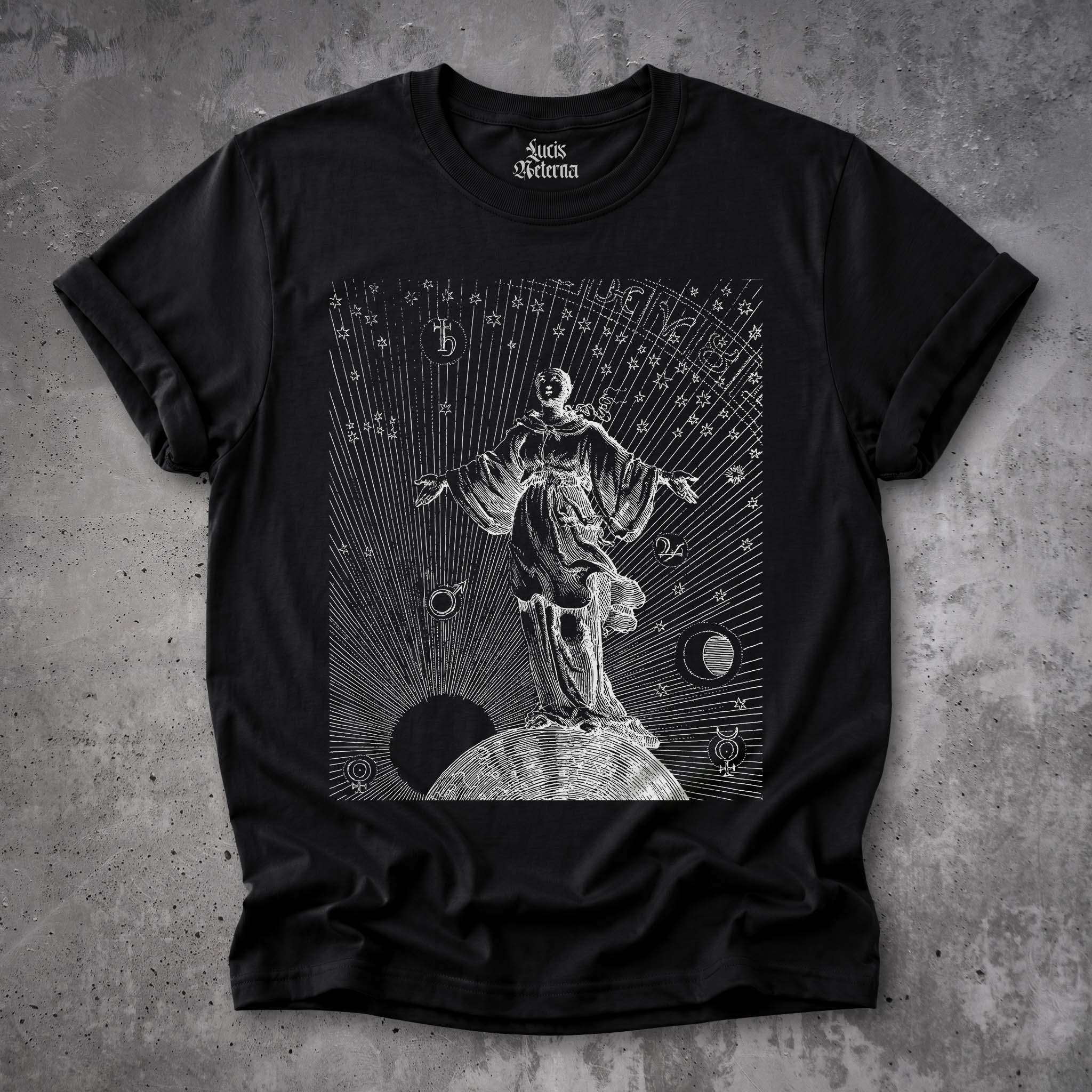 Celestial Woman | Vintage Astrology Art Tee | Renaissance Astronomical Illustration - Unisex Tshirt