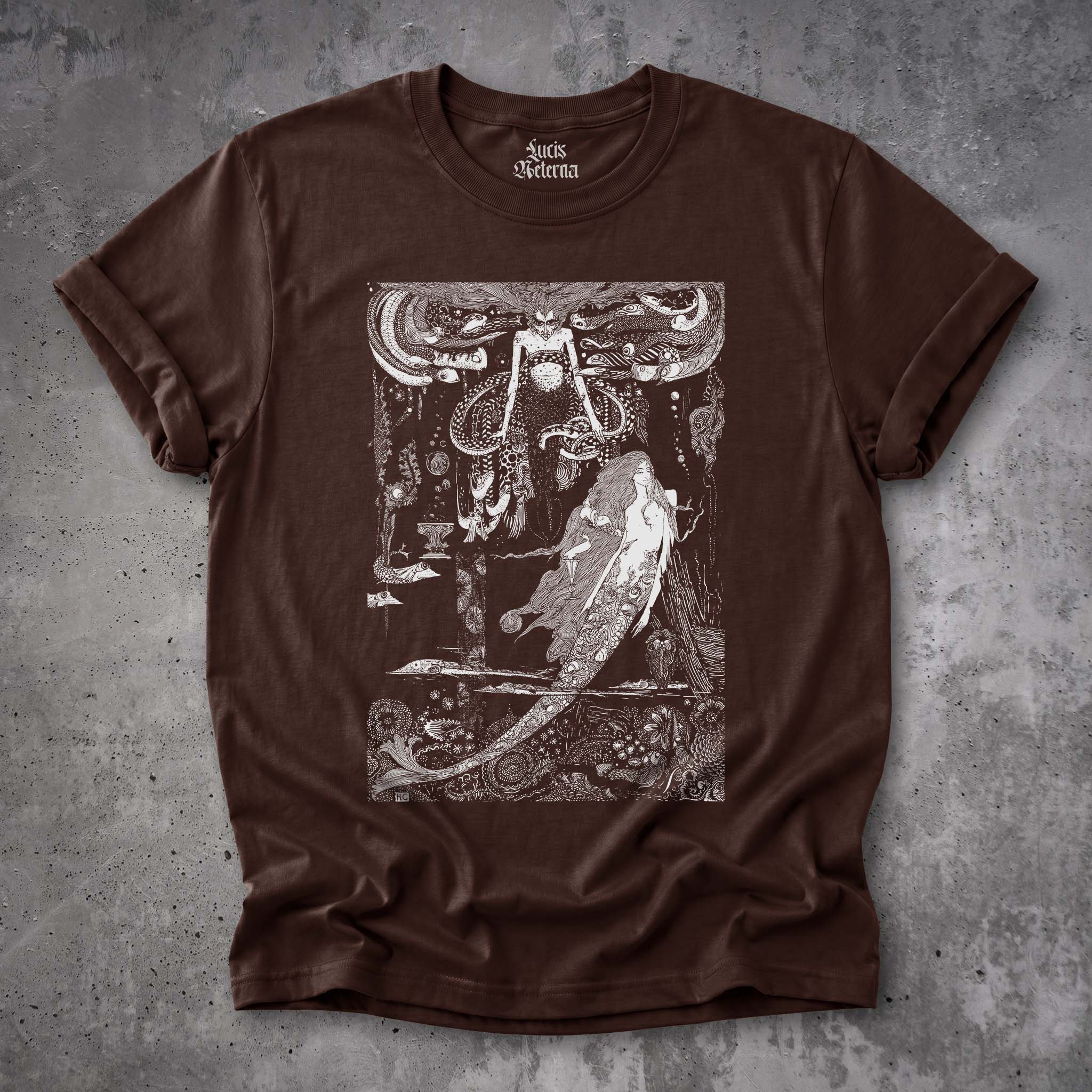 I Know What You Want Said The Sea Witch - Vintage Little Mermaid Engraving by Harry Clarke - Unisex Tshirt - Image 3