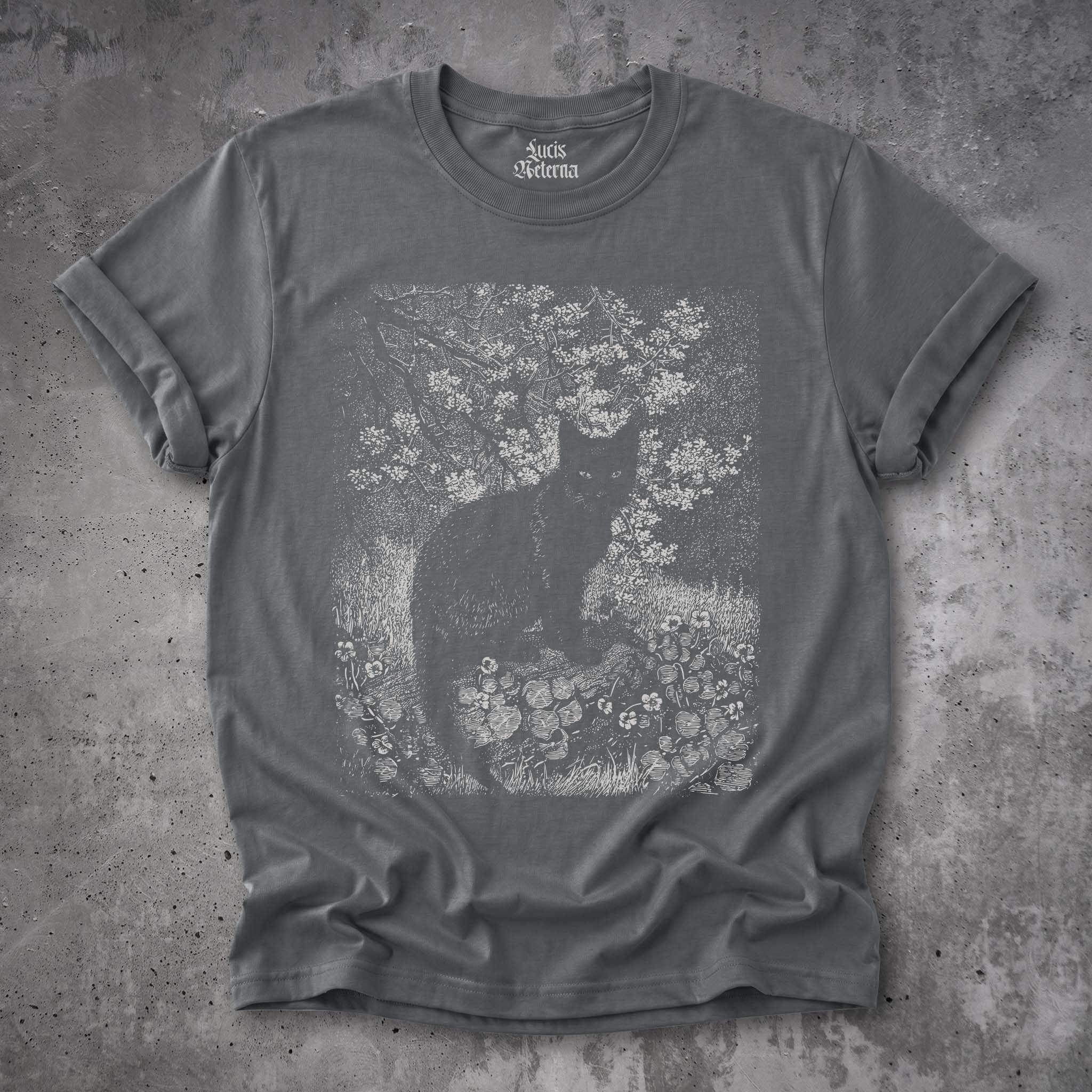 Lionel Lindsay Black Cat Tee | The Witch | Gothic Garden Illustration - Unisex T-shirt