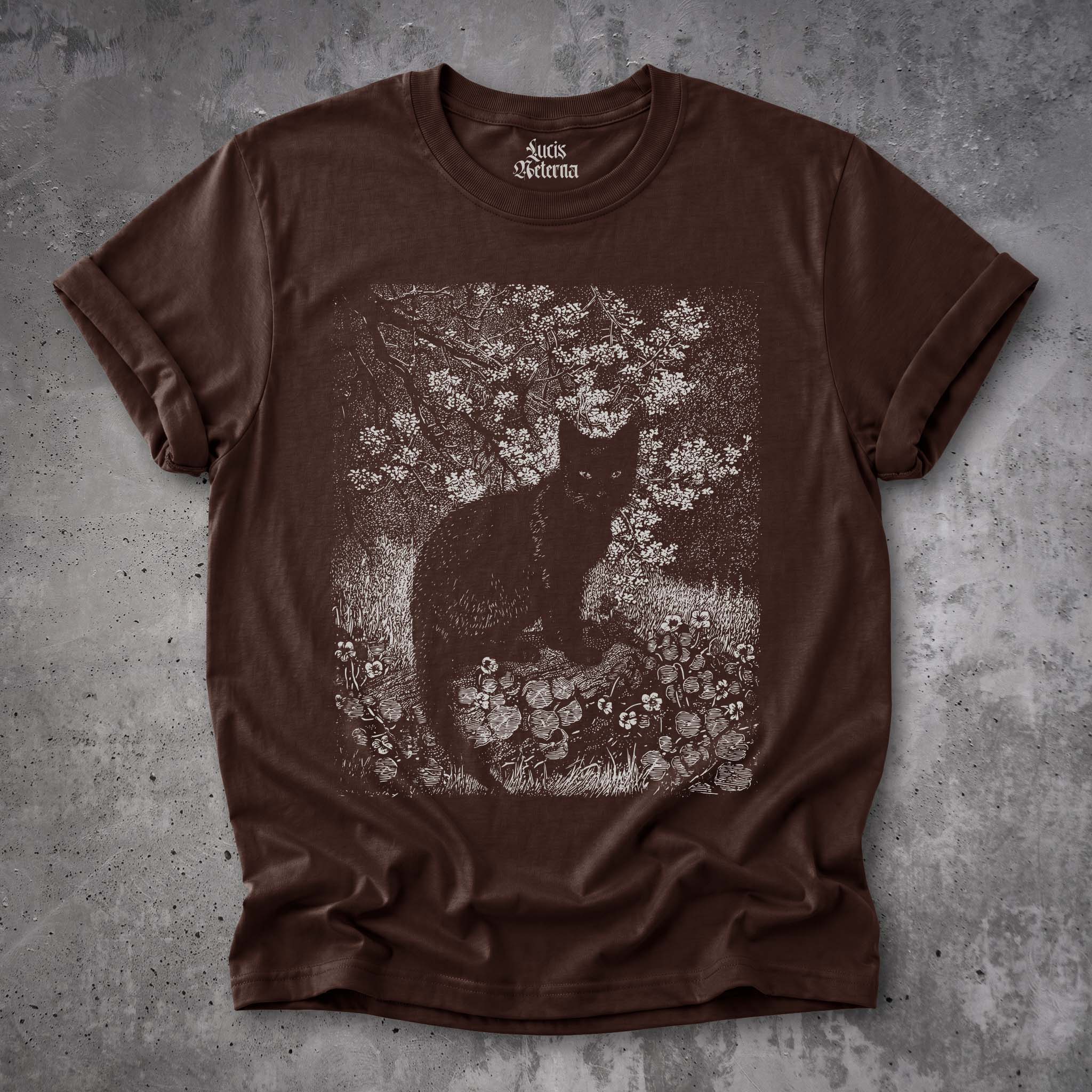 Lionel Lindsay Black Cat Tee | The Witch | Gothic Garden Illustration - Unisex T-shirt - Image 4