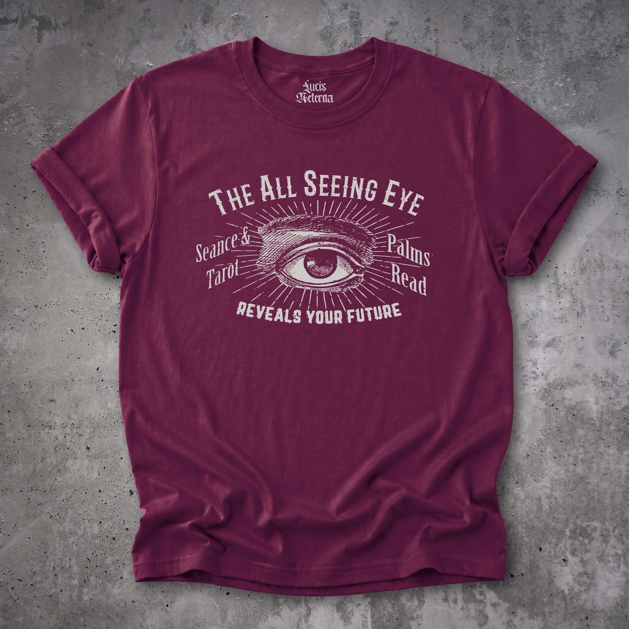 The All Seeing Eye | Vintage Psychic Parlor Fortune Teller & Tarot Reader - Unisex Tshirt - Image 4